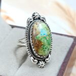 Sonoran Gold Turquoise Size US 7 925 Sterling Silver Ring (REXT4-164)