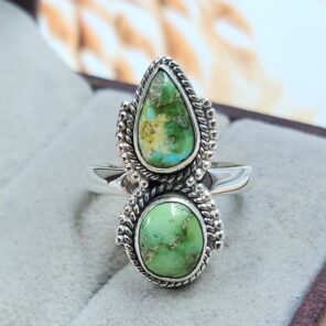 Sonoran Gold Turquoise Size US 6 925 Sterling Silver Ring (REXT4-153)