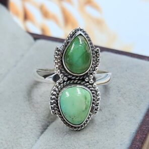 Sonoran Gold Turquoise Size US 7 925 Sterling Silver Ring (REXT4-154)