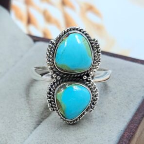 Sonoran Gold Turquoise Size US 9 925 Sterling Silver Ring (REXT4-150)