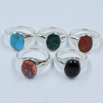 5 Pcs Wholesale Lot 925 Sterling Silver Men's Ring (RS14-244)