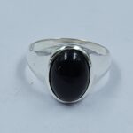 Black Onyx 925 Sterling Silver Men's Ring (RS14-270)