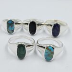 5 Pcs Wholesale Lot 925 Sterling Silver Men's Ring (RS14-208)