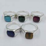 5 Pcs Wholesale Lot 925 Sterling Silver Men's Ring (RS14-210)