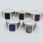 5 Pcs Wholesale Lot 925 Sterling Silver Men's Ring (RS14-232)