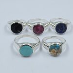 5 Pcs Wholesale Lot 925 Sterling Silver Men's Ring (RS14-239)