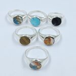 5 Pcs Wholesale Lot 925 Sterling Silver Men's Ring (RS14-242)