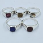 5 Pcs Wholesale Lot 925 Sterling Silver Men's Ring (RS14-252)