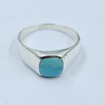 Mohav Turquoise 925 Sterling Silver Men's Ring (RS14-273)