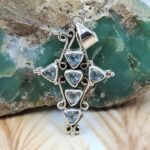 Blue Topaz 1.75" 925 Sterling Silver Pendant (RS22-191)