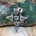 Blue Topaz 1.75" 925 Sterling Silver Pendant (RS22-192)