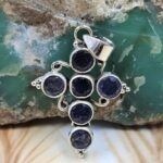 Iolite 1.75" 925 Sterling Silver Pendant (RS22-189)