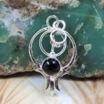 Black Onyx 1.75" 925 Sterling Silver Pendant (RS22-193)
