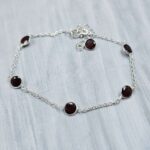 Garnet 925 Sterling Silver Bracelet (REXT40-305)