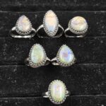 6 PCS Bulk Lot Sterling Opal 925 Sterling Silver Ring (RS1-93)