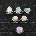 6 PCS Bulk Lot Sterling Opal 925 Sterling Silver Ring (RS1-111)