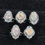 5 PCS Bulk Lot Sterling Opal 925 Sterling Silver Ring (RS1-90)