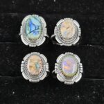 4 PCS Bulk Lot Sterling Opal 925 Sterling Silver Ring (RS1-112)