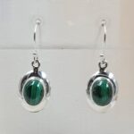 Malachite 925 Sterling Silver Earrings (RS30-384)