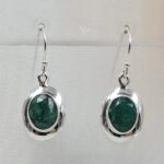 Emerald 925 Sterling Silver Earrings (RS30-386)