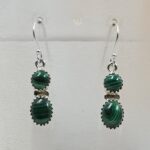 Malachite 925 Sterling Silver Earrings (RS30-406)