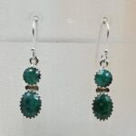 Emerald 925 Sterling Silver Earrings (RS30-408)