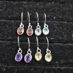 4 Pairs Cut Natural Gemstone Wholesale Lot in 925 Silver Earrings (REXT131-42)