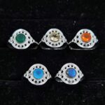 5 Pcs Wholesale Lot 925 Sterling Silver Cut Gemstone Ring (RS115-28)