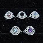 5 Pcs Wholesale Lot 925 Sterling Silver Cut Gemstone Ring (RS115-29)