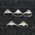 5 Pcs Wholesale Lot 925 Sterling Silver Cut Gemstone Ring (RS115-36)