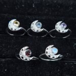 5 Pcs Wholesale Lot 925 Sterling Silver Cut Gemstone Ring (RS114-364)