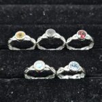 5 Pcs Wholesale Lot 925 Sterling Silver Cut Gemstone Ring (REXT124-64)