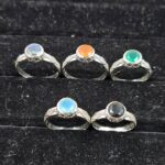 5 Pcs Wholesale Lot 925 Sterling Silver Cut Gemstone Ring (RS115-27)