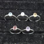 5 Pcs Wholesale Lot 925 Sterling Silver Cut Gemstone Ring (RS114-370)