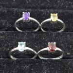 4 Pcs Wholesale Lot 925 Sterling Silver Cut Gemstone Ring (RS115-35)