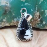 White Buffalo Turquoise 0.75" 925 Sterling Silver Pendant (RS11-184)
