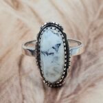 White Buffalo Turquoise Size US 7 925 Sterling Silver Ring (RS11-264)