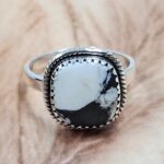 White Buffalo Turquoise Size US 6 925 Sterling Silver Ring (RS11-278)