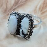 White Buffalo Turquoise Size US 10 925 Sterling Silver Ring (RS11-299)