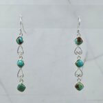 Mohave Turquoise 925 Sterling Silver Chandelier Earrings (RS52-321)