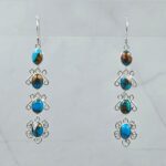 Spiny Oyster Turquoise 925 Sterling Silver Chandelier Earrings (RS52-325)