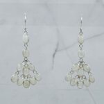 Rainbow Moonstone 1.5" 925 Sterling Silver Chandelier Earrings (RS52-298)