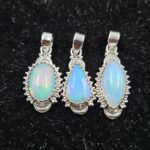 3 Pcs Wholesale Lot Ethiopian Opal 925 Sterling Silver Pendants (RS61-522)