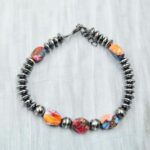 Pink Dahlia Turquoise 925 Sterling Silver Bracelets (RS20-359)