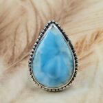 Larimar Size US 7 925 Sterling Silver Ring (REXT39-283)