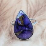 Purple Rose Dahlia Size US 9 925 Sterling Silver Ring (REXT39-292)