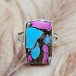 Cotton Candy Turquoise Size US 7 925 Sterling Silver Ring (REXT39-198)