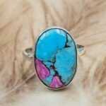 Cotton Candy Turquoise Size US 9 925 Sterling Silver Ring (REXT39-197)