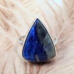 Afghanite Size US 9 925 Sterling Silver Ring (REXT39-279)