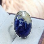 Afghanite Size US 9 925 Sterling Silver Ring (REXT39-276)